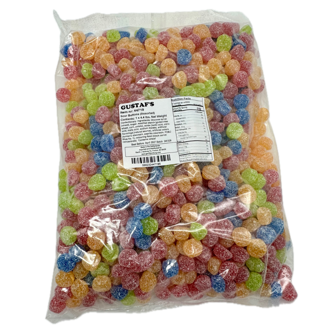 Gustaf's Assorted Sour Buttons - 4.4lb
