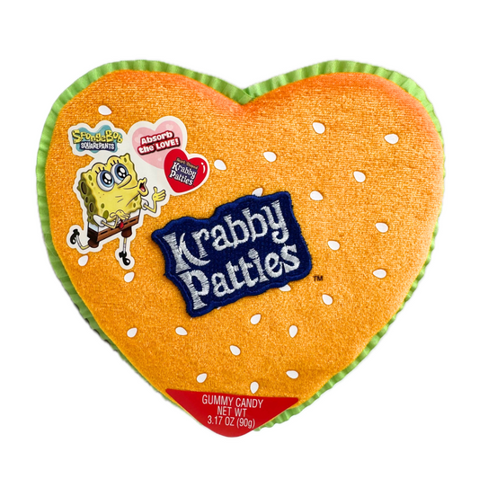 SpongeBob SquarePants Krabby Patty Plush Heart Box - 3.17oz