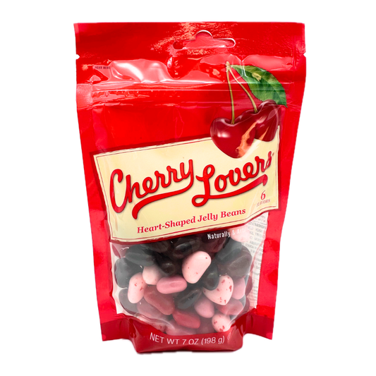 Cherry Lovers Heart-Shaped Jelly Beans - 7oz