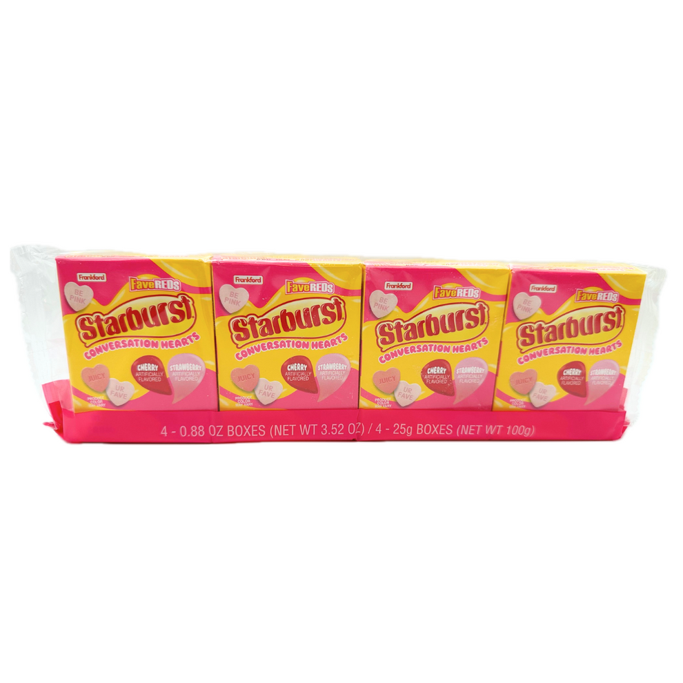 Starburst Fave Reds Conversation Hearts - 0.88oz / 4ct – Blair Candy ...