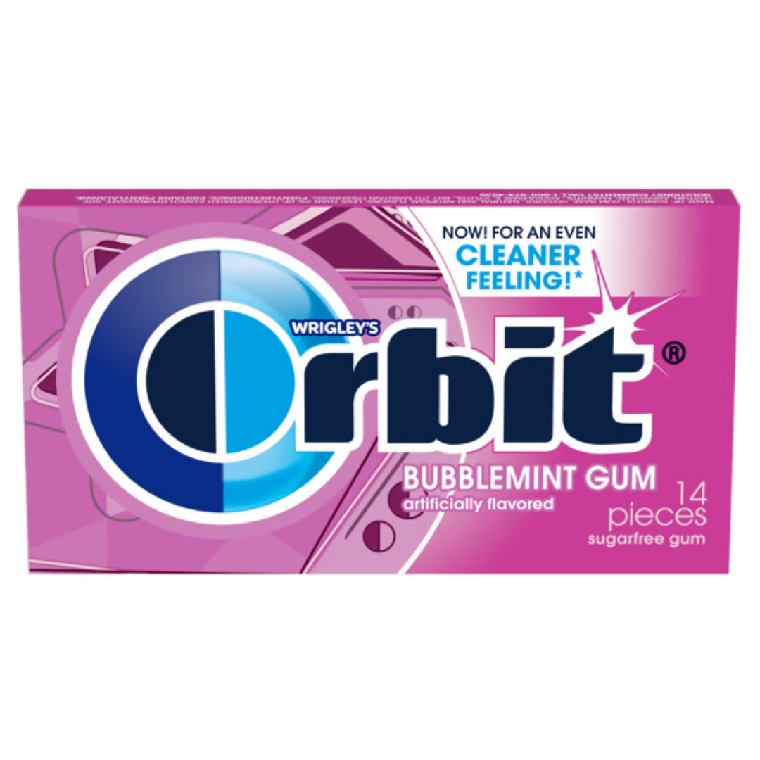 ORBIT Bubblemint Sugarfree Gum - 14pc / 12ct