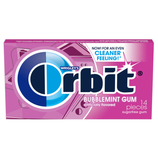 ORBIT Bubblemint Sugarfree Gum - 14pc / 12ct