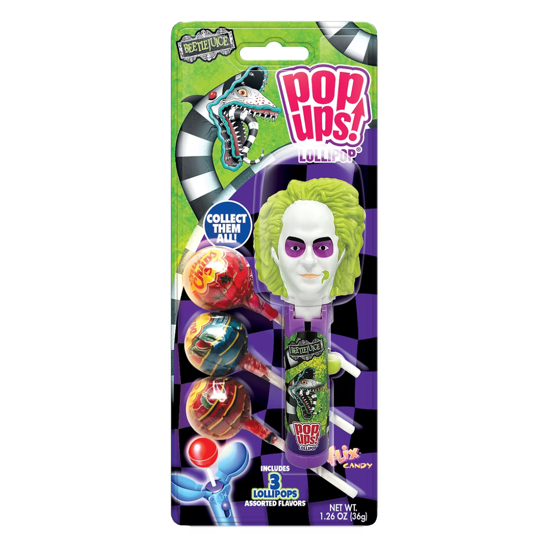 Beetlejuice Pop Ups Lollipops - 12ct