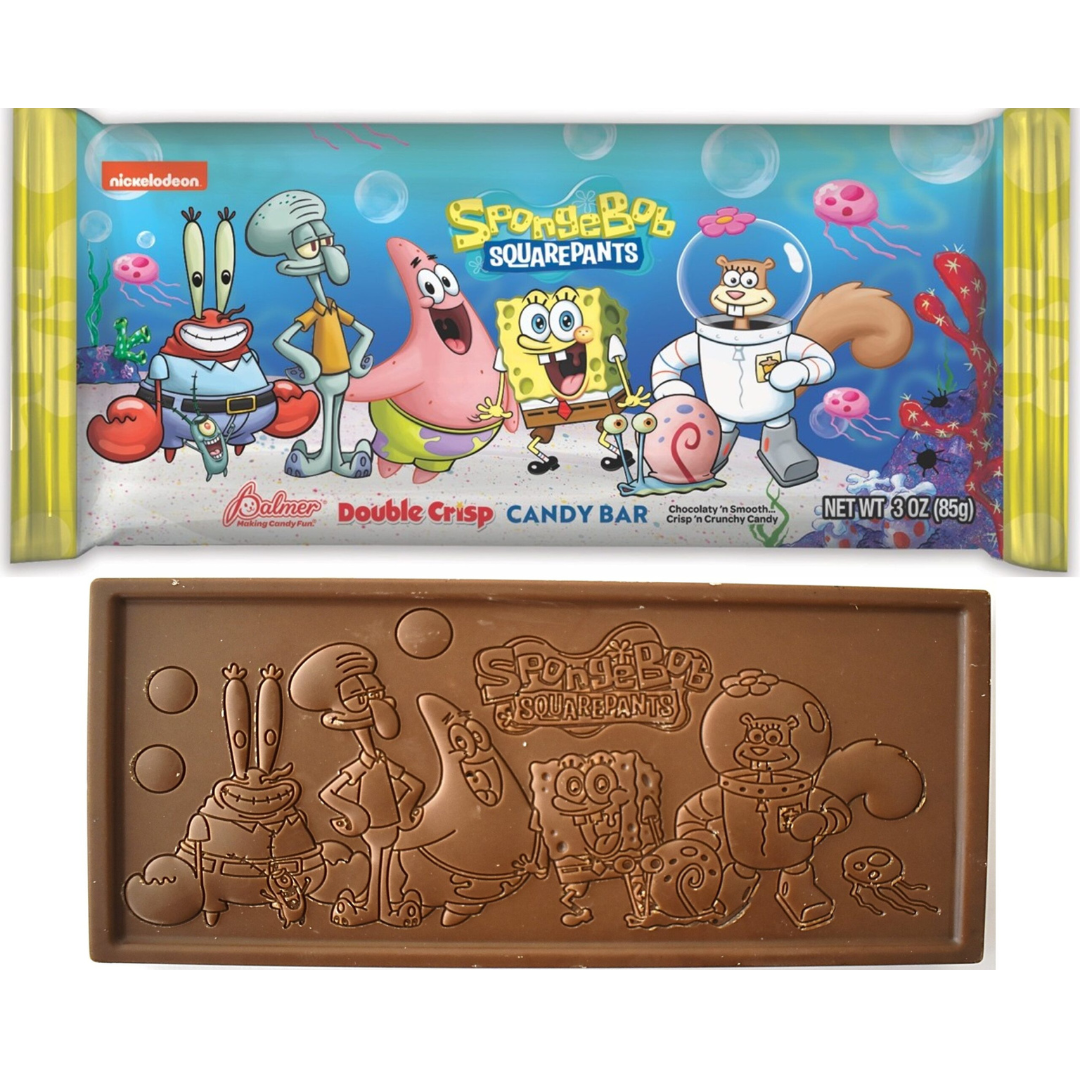 Palmer SpongeBob SquarePants Double Crisp Candy Bar - 3oz / 18ct
