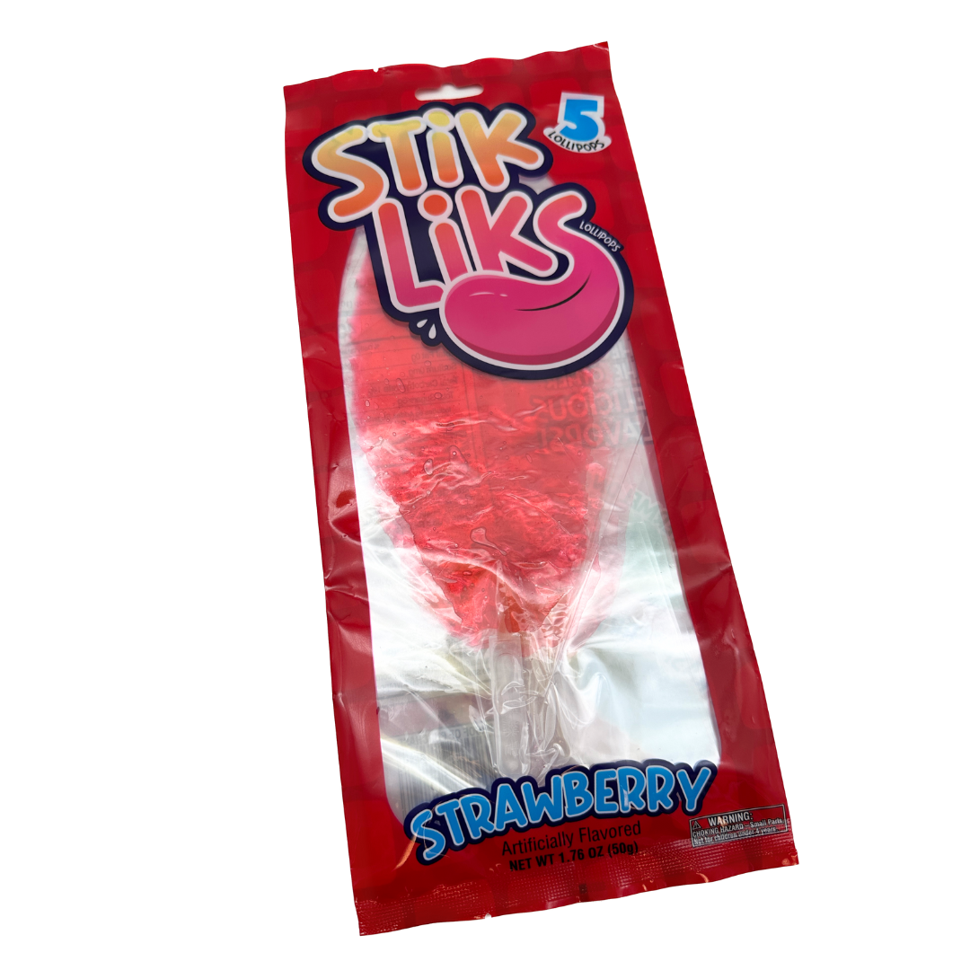 Stik Liks Strawberry Lollipops - 1.75oz / 5ct