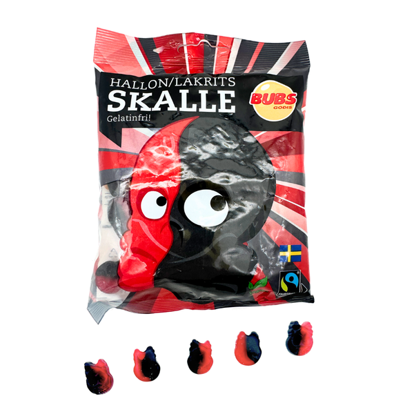 BUBS Raspberry & Licorice Skull - 90g – Blair Candy Company