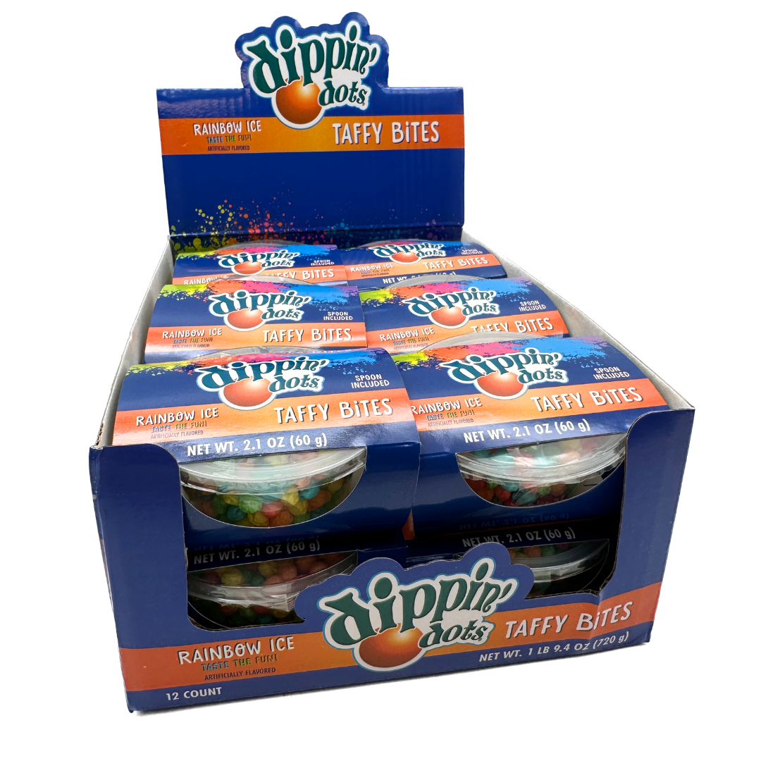 Dippin' Dots Rainbow Ice Taffy Bites - 2.1oz / 12ct