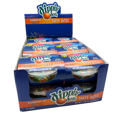 Dippin' Dots Rainbow Ice Taffy Bites - 2.1oz / 12ct