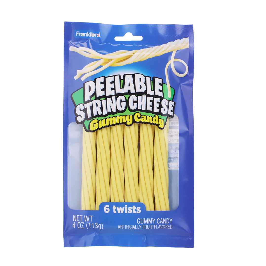 Peelable String Cheese Gummy Candy - 4oz