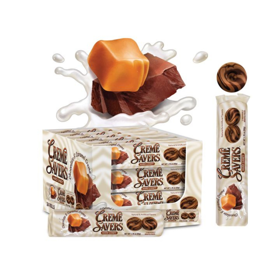 Creme Savers Chocolate and Caramel Creme Hard Candy - 24ct