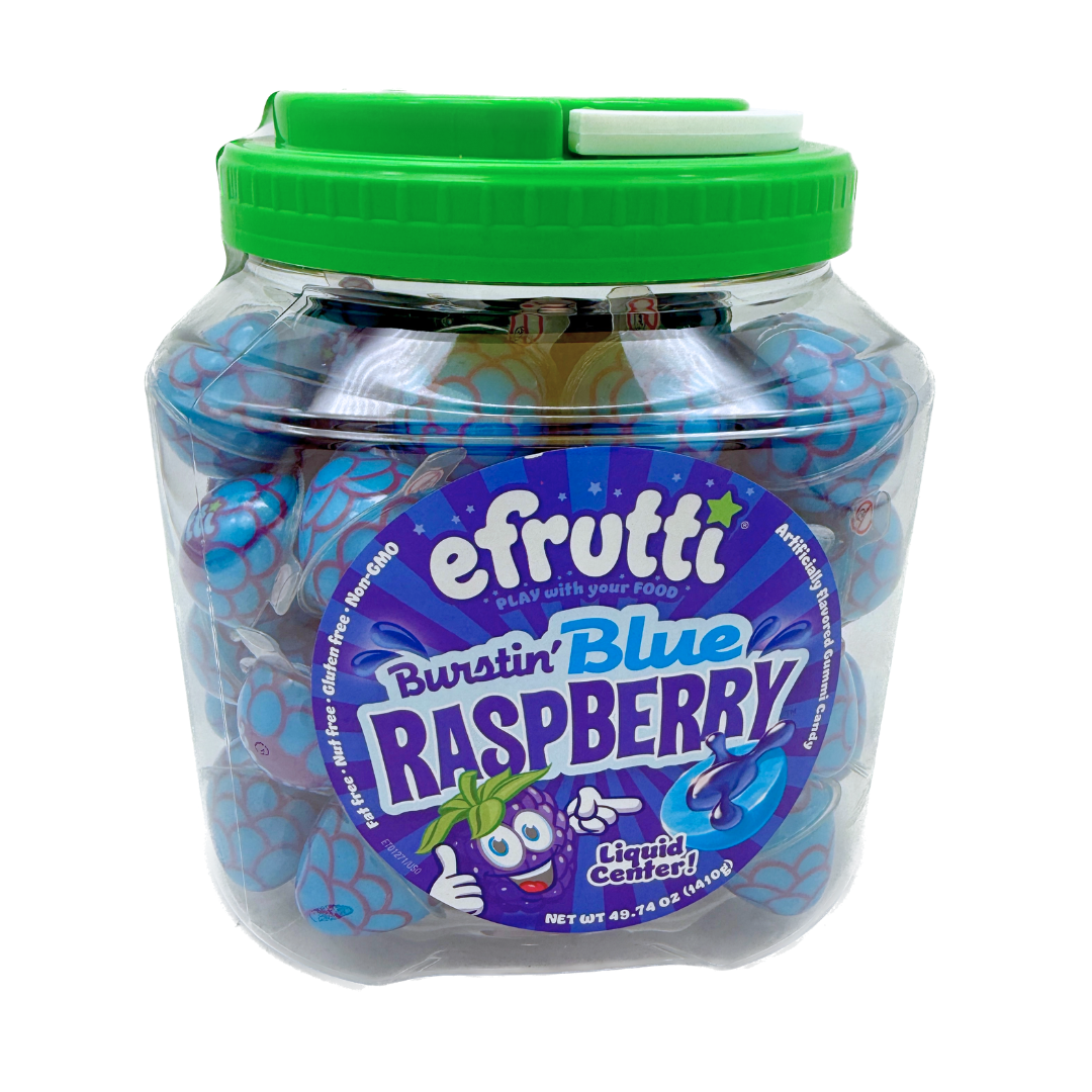 Extra Blue Raspberry Candy efrutti Burstin' Blue Raspberry Gummi Candy - 49.74oz / 85ct – Blair ...