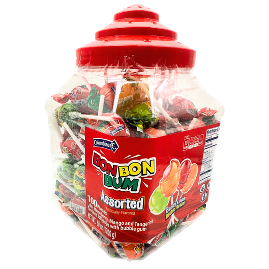 Bon Bon Bum Assorted Lollipops - 100ct