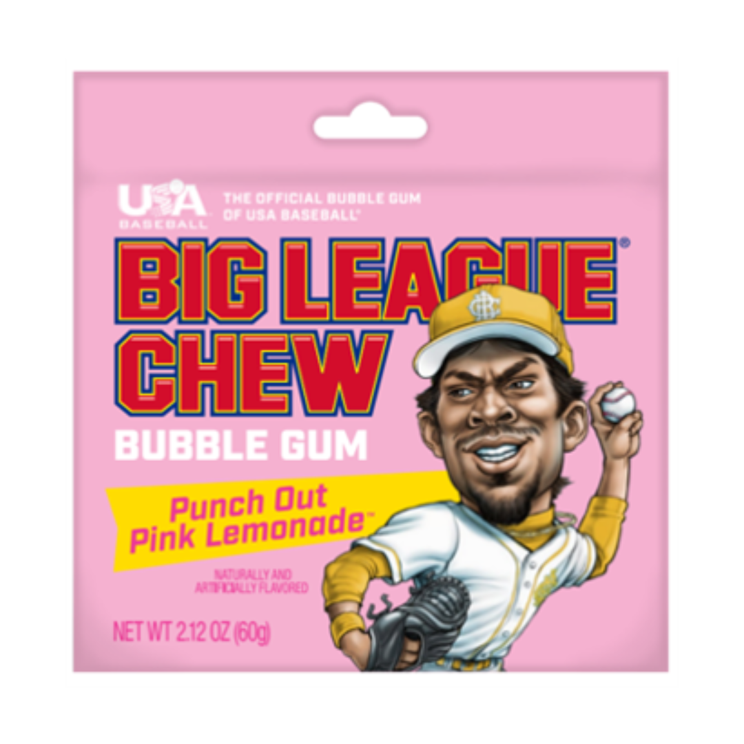 Big League Chew Punch Out Pink Lemonade Gum - 2.12oz / 12ct