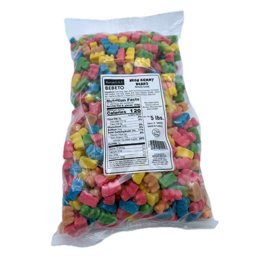 Neon Gummy Bears - 5lb