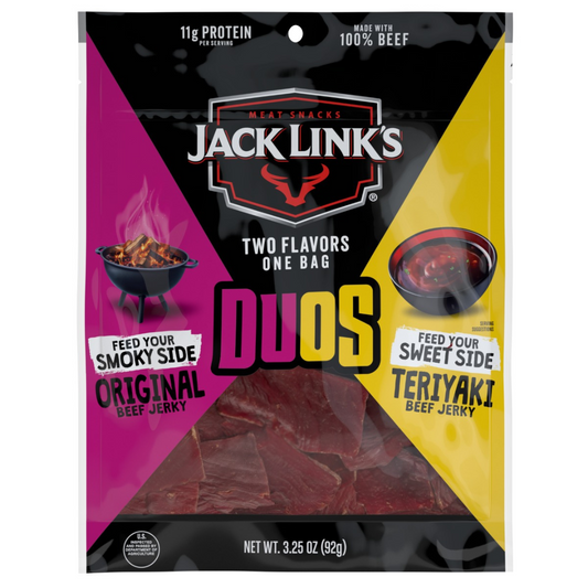 Jack Link's Duos Original and Teriyaki Beef Jerky - 3.25oz