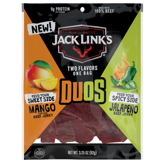 Jack Link's Duos Mango Flavor and Jalapeno Beef Jerky - 3.25oz