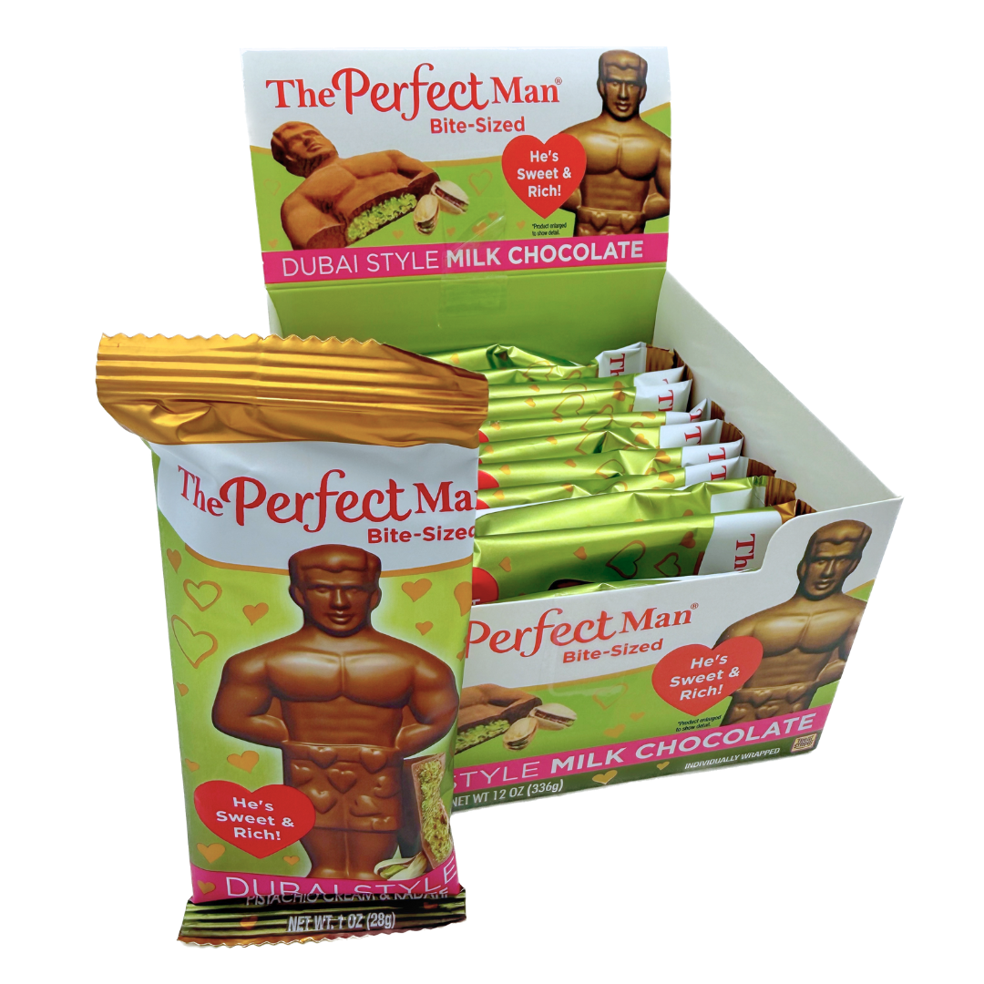 The Perfect Man Bite-Sized Dubai Style Milk Chocolate - 1oz / 12ct