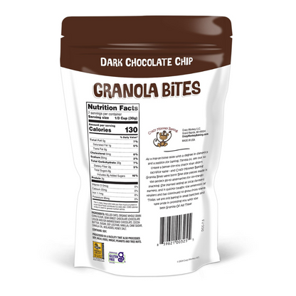 Crazy Monkey Baking Dark Chocolate Chip Granola Bites - 7.5oz