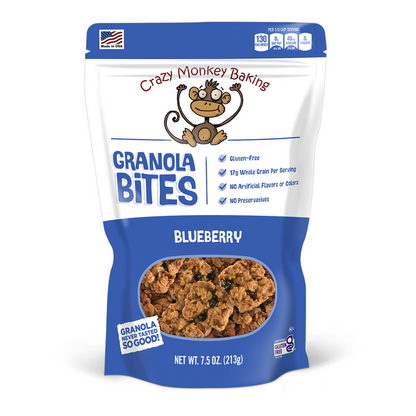 Crazy Monkey Baking Blueberry Granola Bites - 7.5oz