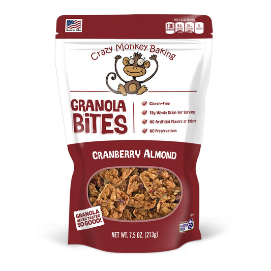 Crazy Monkey Baking Cranberry Almond Granola Bites - 7.5oz