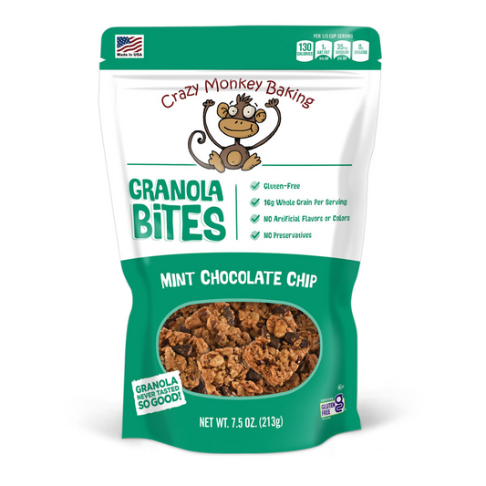 Crazy Monkey Baking Mint Chocolate Chip Granola Bites - 7.5oz
