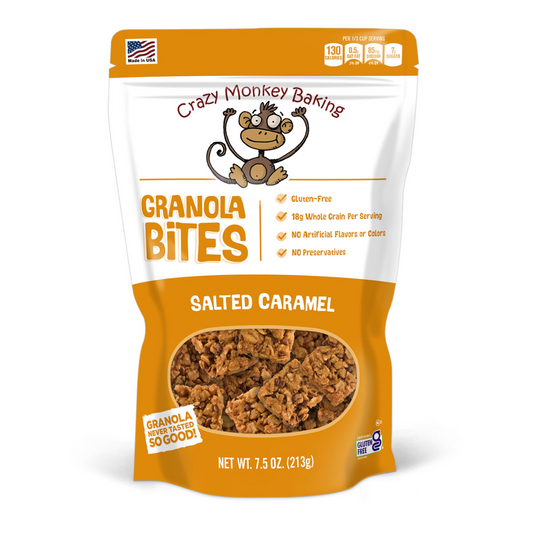 Crazy Monkey Baking Salted Caramel Granola Bites - 7.5oz