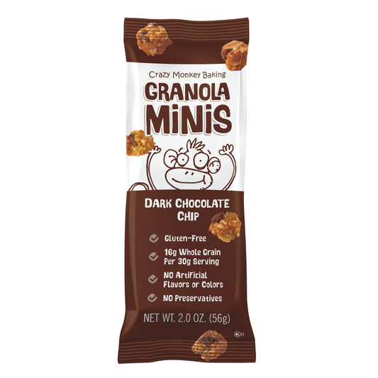Crazy Monkey Baking Dark Chocolate Chip Granola Minis - 2.oz / 12ct
