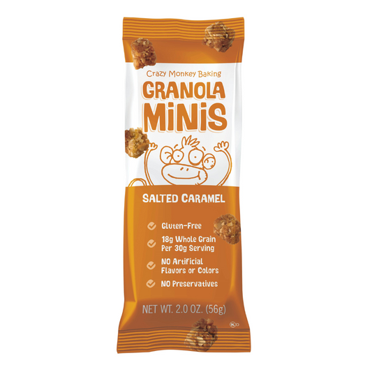 Crazy Monkey Baking Salted Caramel Granola Minis - 2oz / 12ct