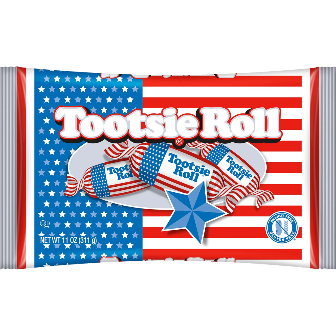 American Flag Wrapped Tootsie Rolls - 11oz