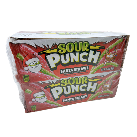 Sour Punch Santa Straws - 3.2oz / 12ct