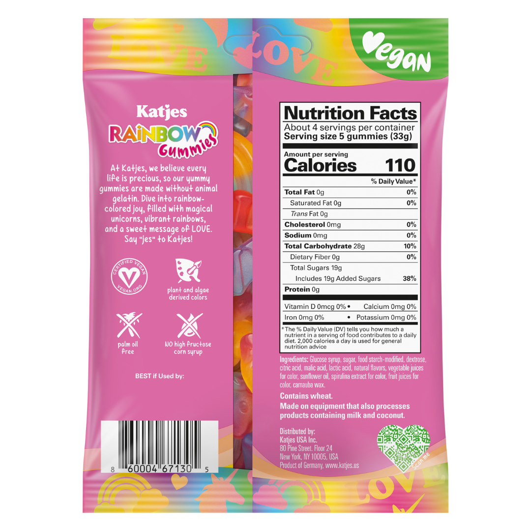 Katjes Rainbow Gummies - 4.9oz