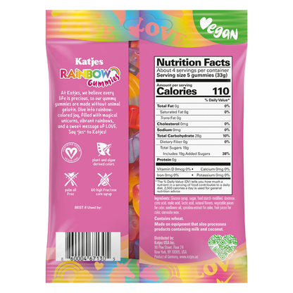 Katjes Rainbow Gummies - 4.9oz