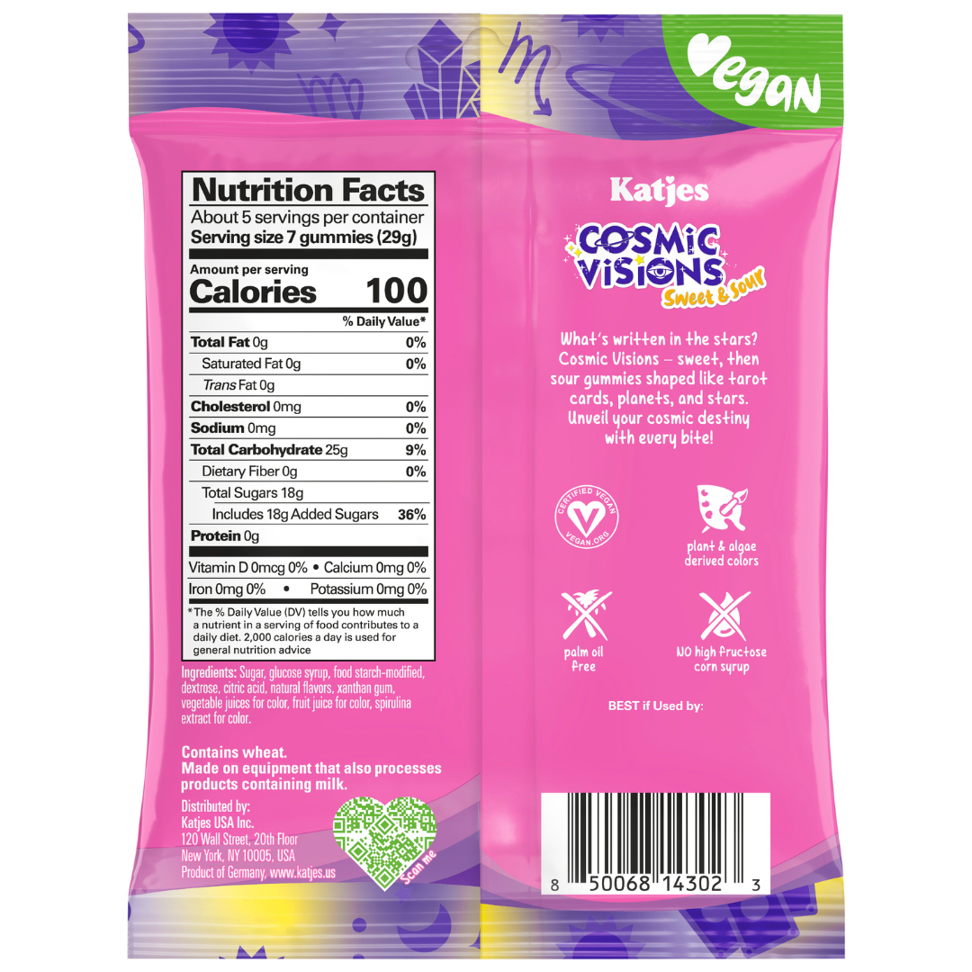 Katjes Cosmic Visions Sweet & Sour Gummies - 4.9oz
