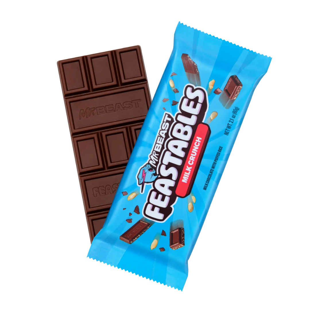 Mr. Beast Feastables King Size Milk Crunch Bar - 2.1oz / 24ct