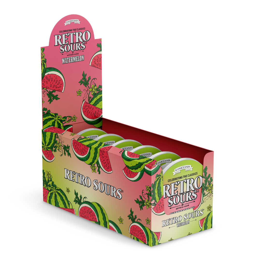 Retro Sours Watermelon Hard Candy - 2.12oz / 8ct