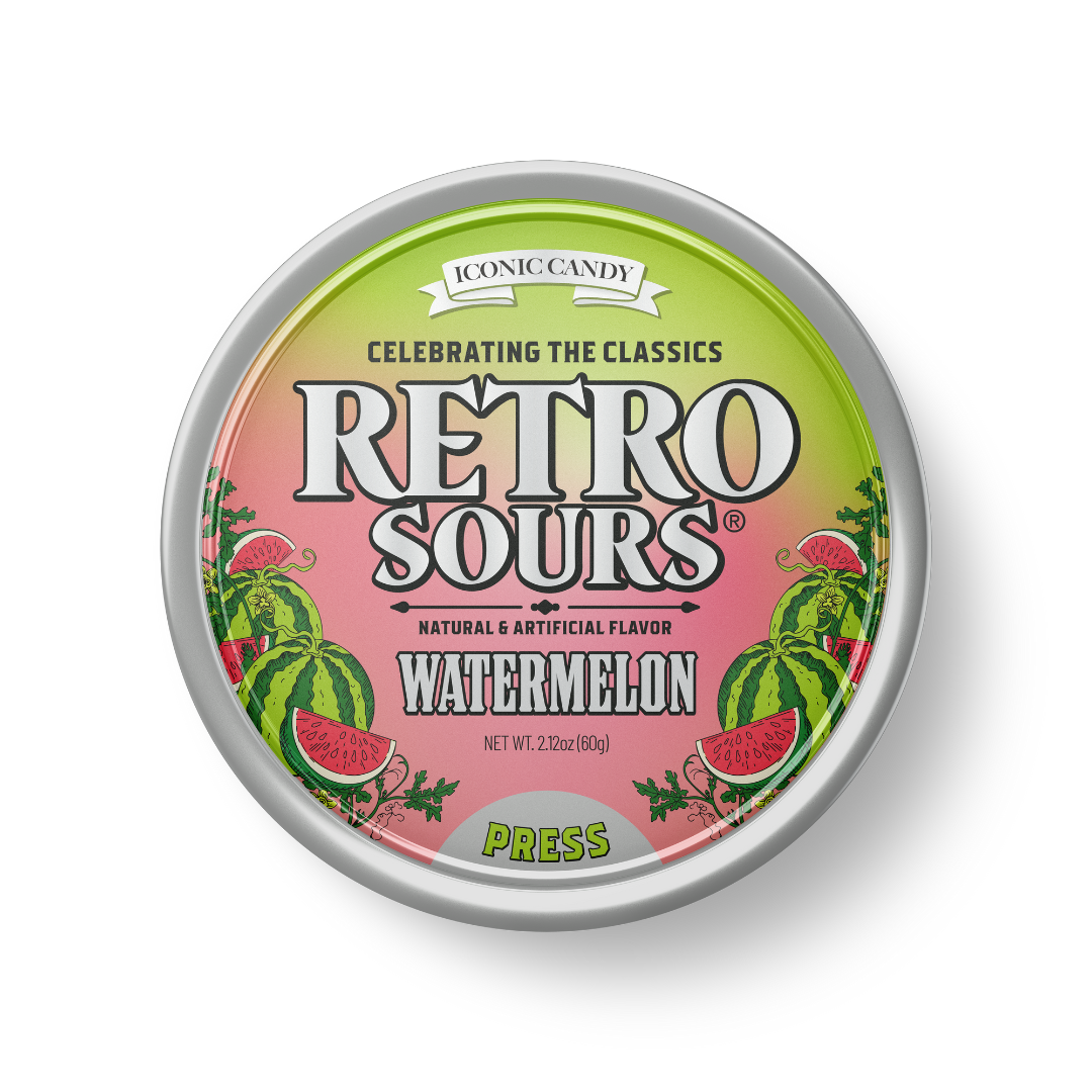 Retro Sours Watermelon Hard Candy - 2.12oz / 8ct