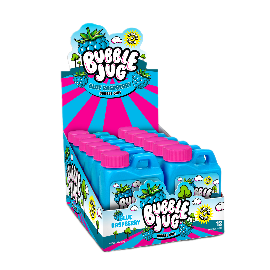 Bubble Jug Blue Raspberry Bubble Gum - 1.94oz / 12ct