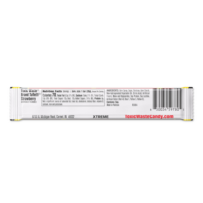 Toxic Waste Strawberry Taffetti Sour Taffy - 0.7oz / 24ct