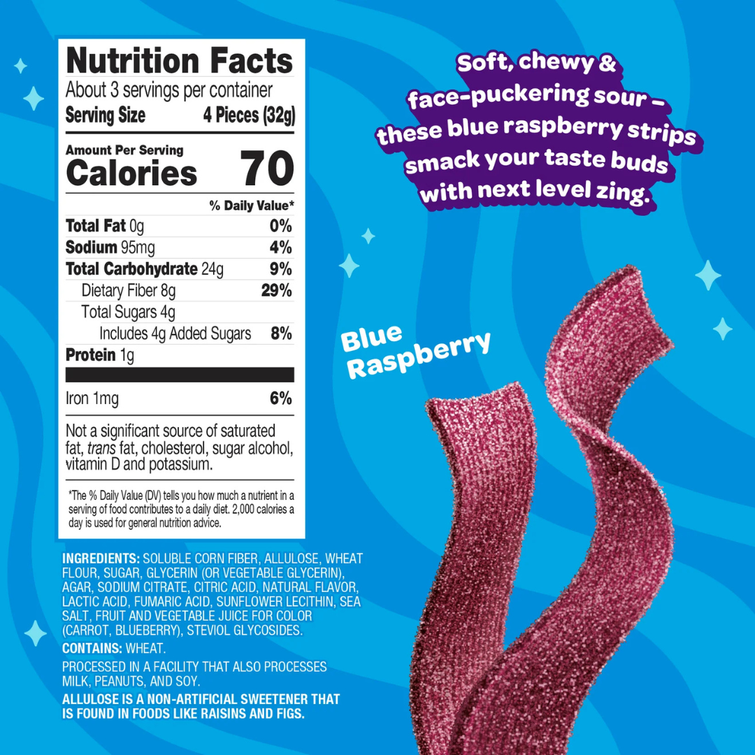Joyride Sour Blue Raspberry Strips - 3.5oz