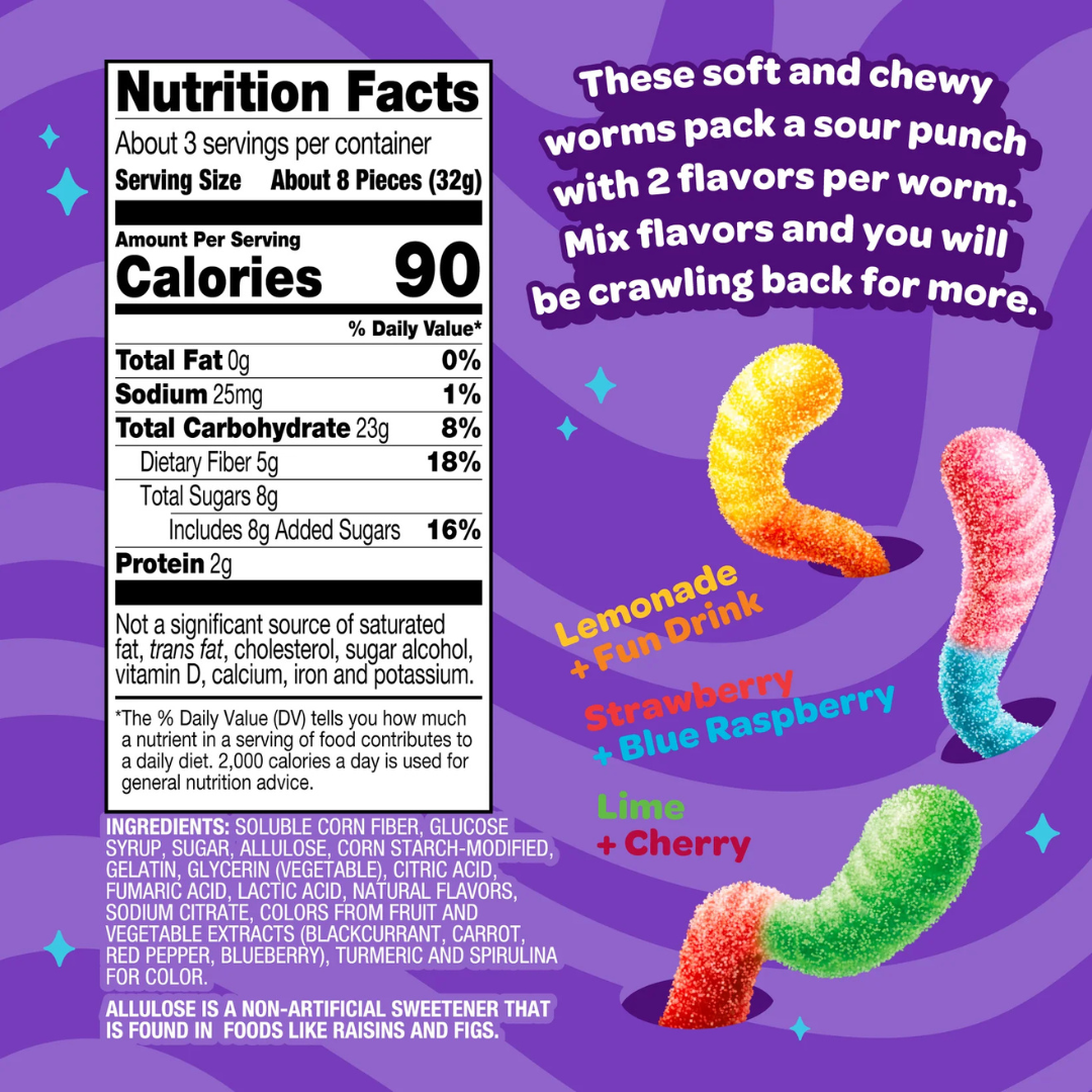 Joyride Sour Gummy Worms - 3.5oz