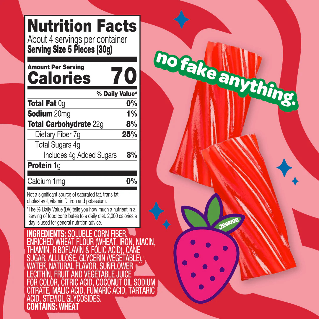 Joyride Classic Strawberry Twists - 3.5oz