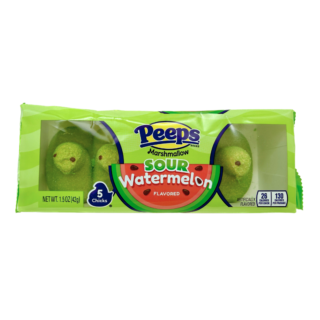 PEEPS Marshmallow Sour Watermelon Chicks - 5ct