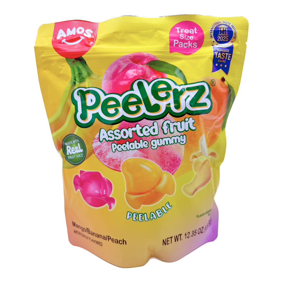 Amos Peelerz Assorted Fruit Peelable Gummy Candy - 12.35oz