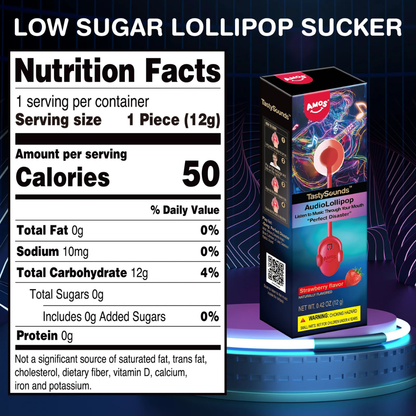 AMOS TastySounds Hip Hop Music Strawberry Lollipop - 0.42oz
