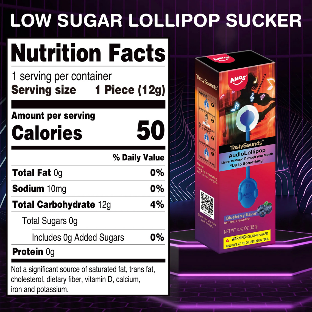AMOS TastySounds Electronic/Dance Music Blueberry Lollipop - 0.42oz