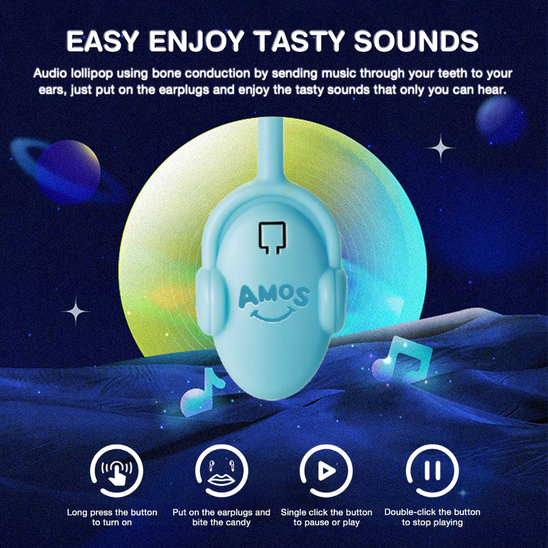 AMOS TastySounds Electronic/Dance Music Blueberry Lollipop - 0.42oz