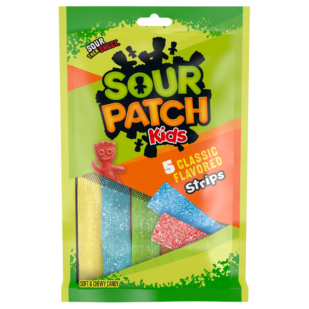 Sour Patch Kids 5 Classic Flavored Strips - 3.5oz