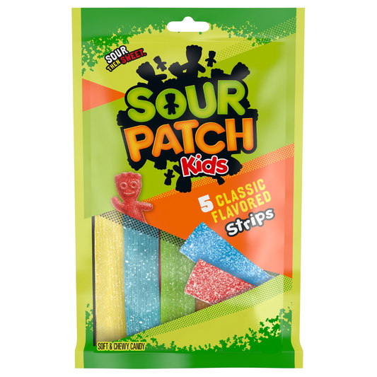 Sour Patch Kids 5 Classic Flavored Strips - 3.5oz