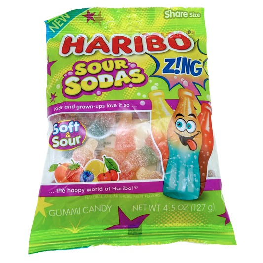 Haribo Sour Sodas Gummi Candy - 4.5oz