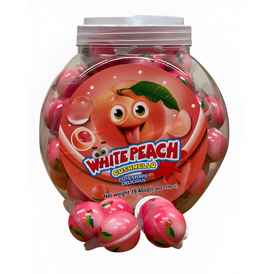 White Peach Gushmello Gummy Candy - 0.35oz / 55ct